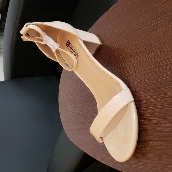 IDIFU Nude Patent PU 3 Inch Heel Sandals for Women size 11 - Picture 5 of 10